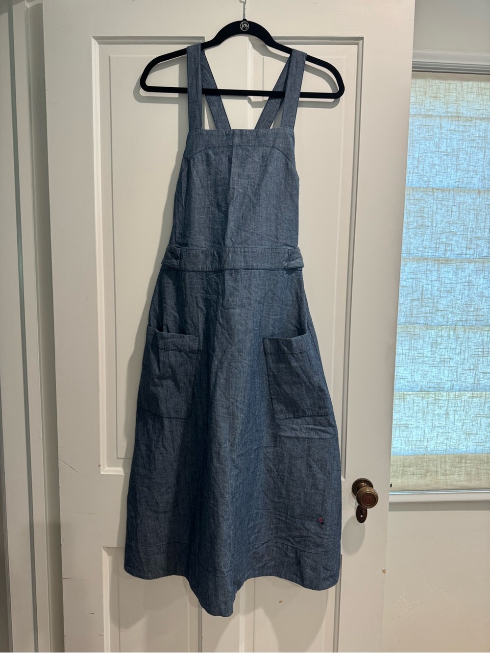 Clare V Lisette Chambray Pinafore Apron Dress